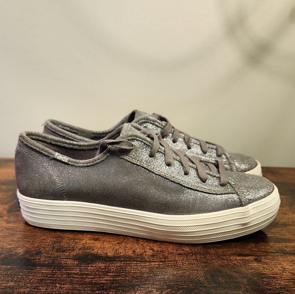 Keds Triple Kick Glitter Sneakers - Women's size 8.5 - Picture 3 of 6
